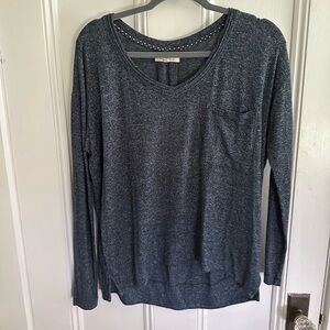 Anthropologie blue flecked sweater M